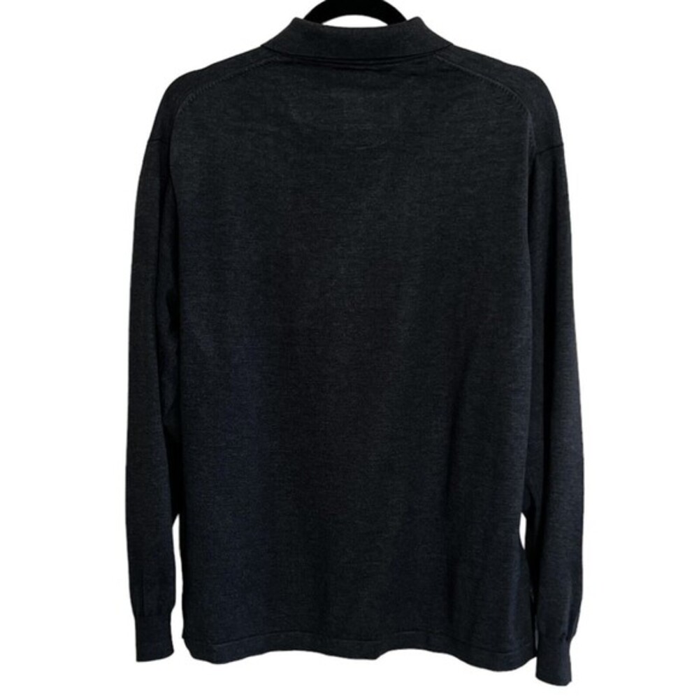 Tommy Bahama Mens Long Sleeve Modal/Cotton 2 Button Placket Sweater Gray‎ Medium - Picture 2 of 11